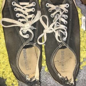 Black and white chuck taylors